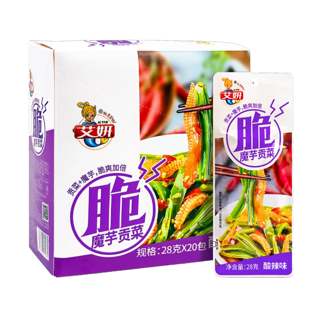 艾妍魔芋贡菜香辣味 KONJAC TRIBUTE DISHES SPICY & SOUR 20 X 300g