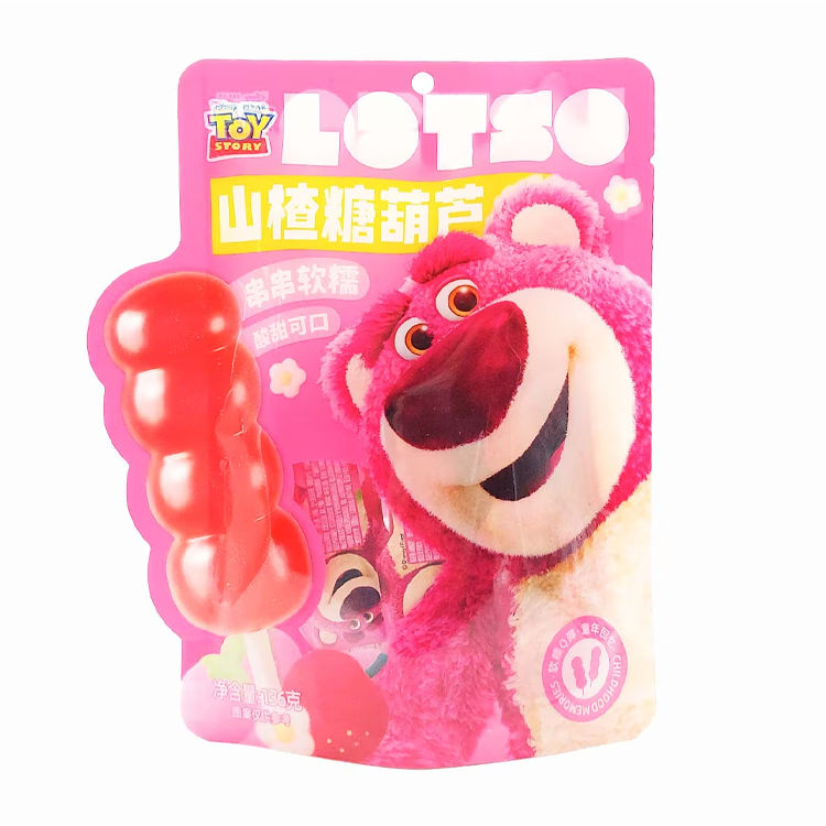 迪士尼草莓熊山楂糖葫芦 Binqi Lotso Snack Hawthorn Sugar Gourd Stick 30 X 136g