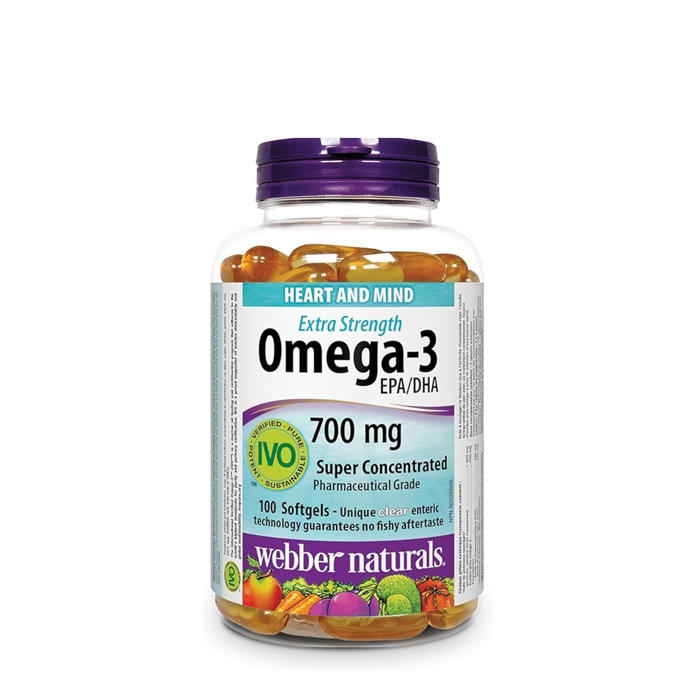 Webber Naturals Extra Strength Omega-3 EPA/DHA 700mg 100 Softgels 強效欧米茄3鱼油 700毫克 100粒