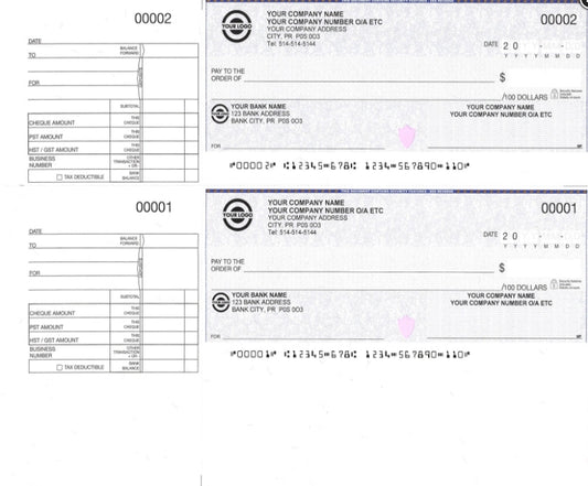 High Security Manual Cheques Handwritten Cheques