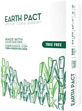 Tree Free Sugar Cane Copy Paper 8.5" X 11" 20lb 10 Reams 5000 Sheets/Case