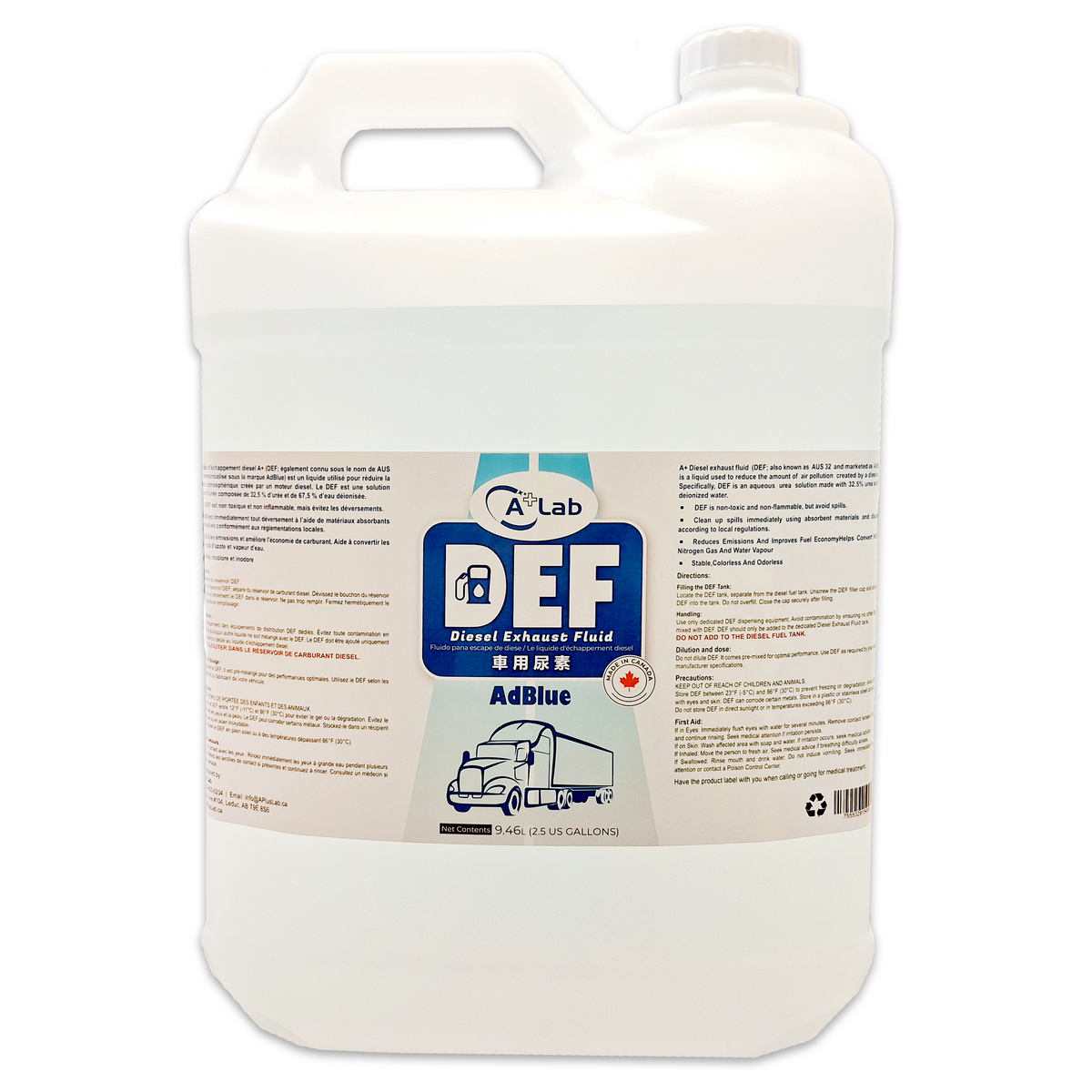 A+Lab DEF Diesel exhaust fluid AdBlue 2 X 9.46L