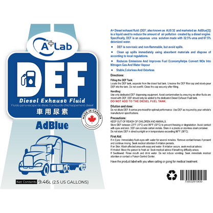 A+Lab DEF Diesel exhaust fluid AdBlue 2 X 9.46L
