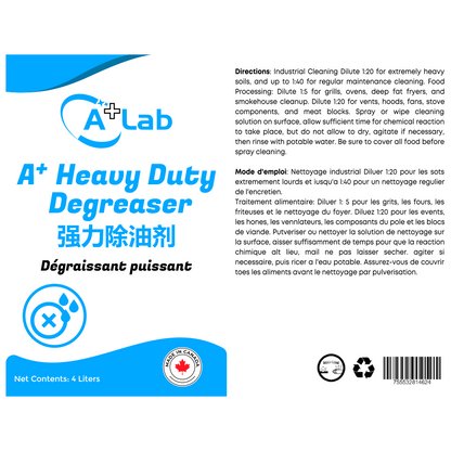 A+Lab Heavy Duty Degreaser, 4 X 4L