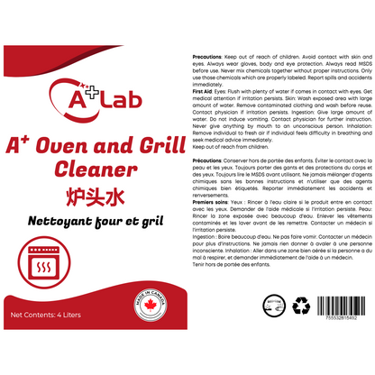 A+Lab Oven and Grill Cleaner, 4 X 4L