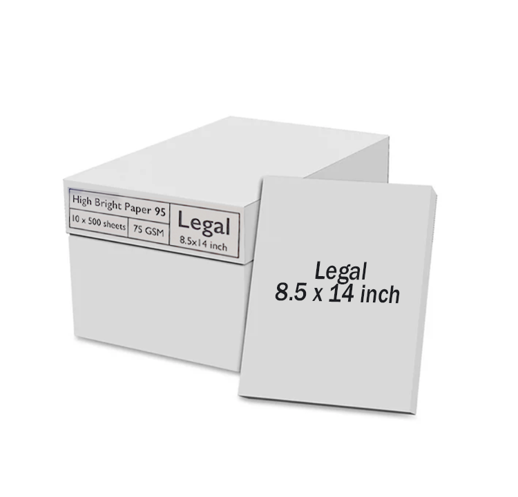 Premium Printer Copy Paper Legal 8.5" x 14" - White - 5000 Sheets